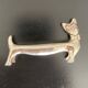 8 various animal knife holders in silver-colored metal
