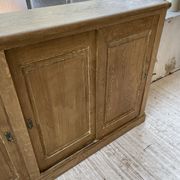 Large row of solid oak loom sliding doors