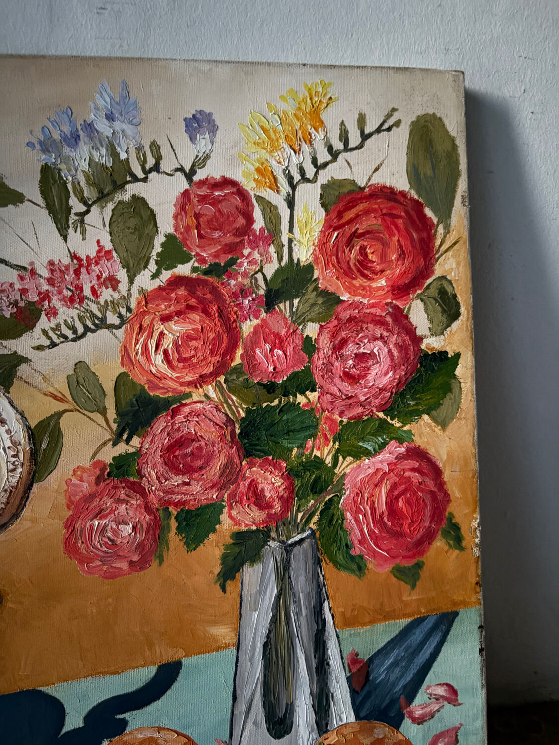 "Vase and Flowers" oil on canvas signed William Joël 1982