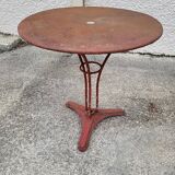 Antique Round Painted Metal Bistro Table No. 5