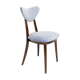 Chaise cœur en velours de coton bleu violet mid-century