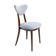 Chaise cœur en velours de coton bleu violet mid-century