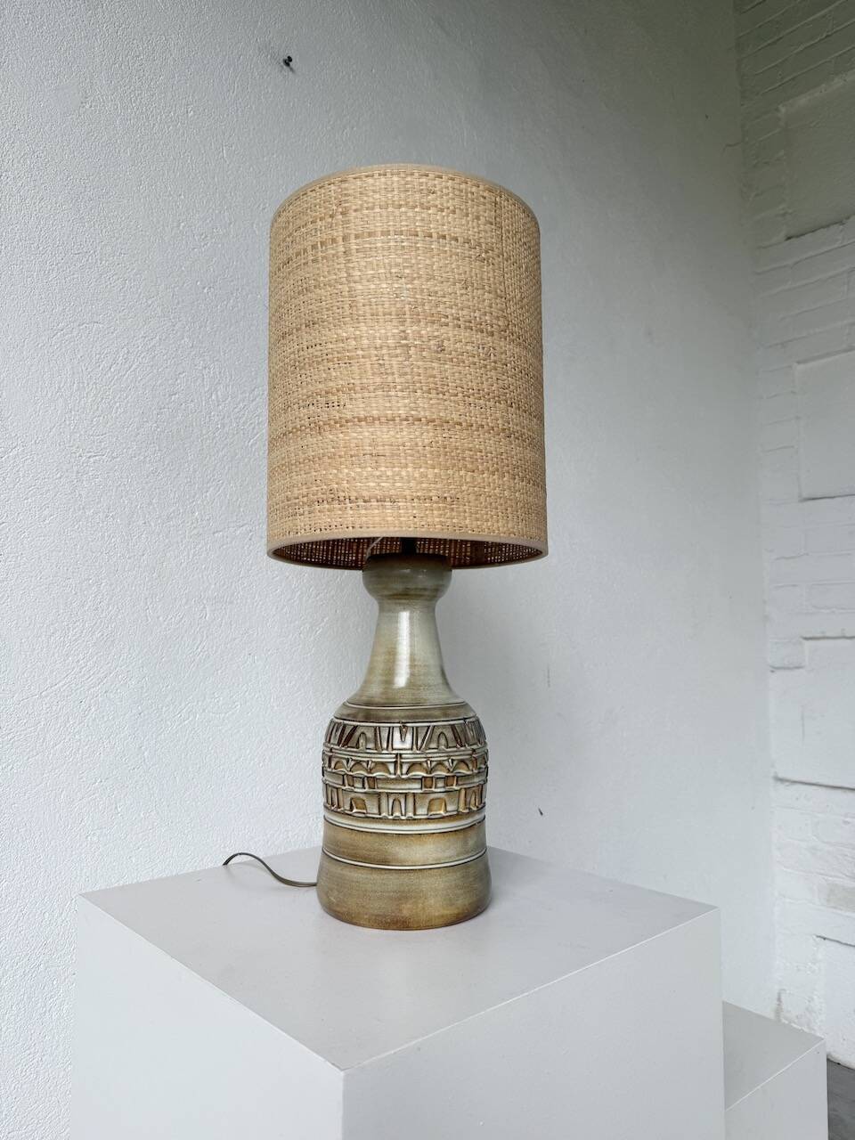 Ceramic table lamp by Marius Bessone