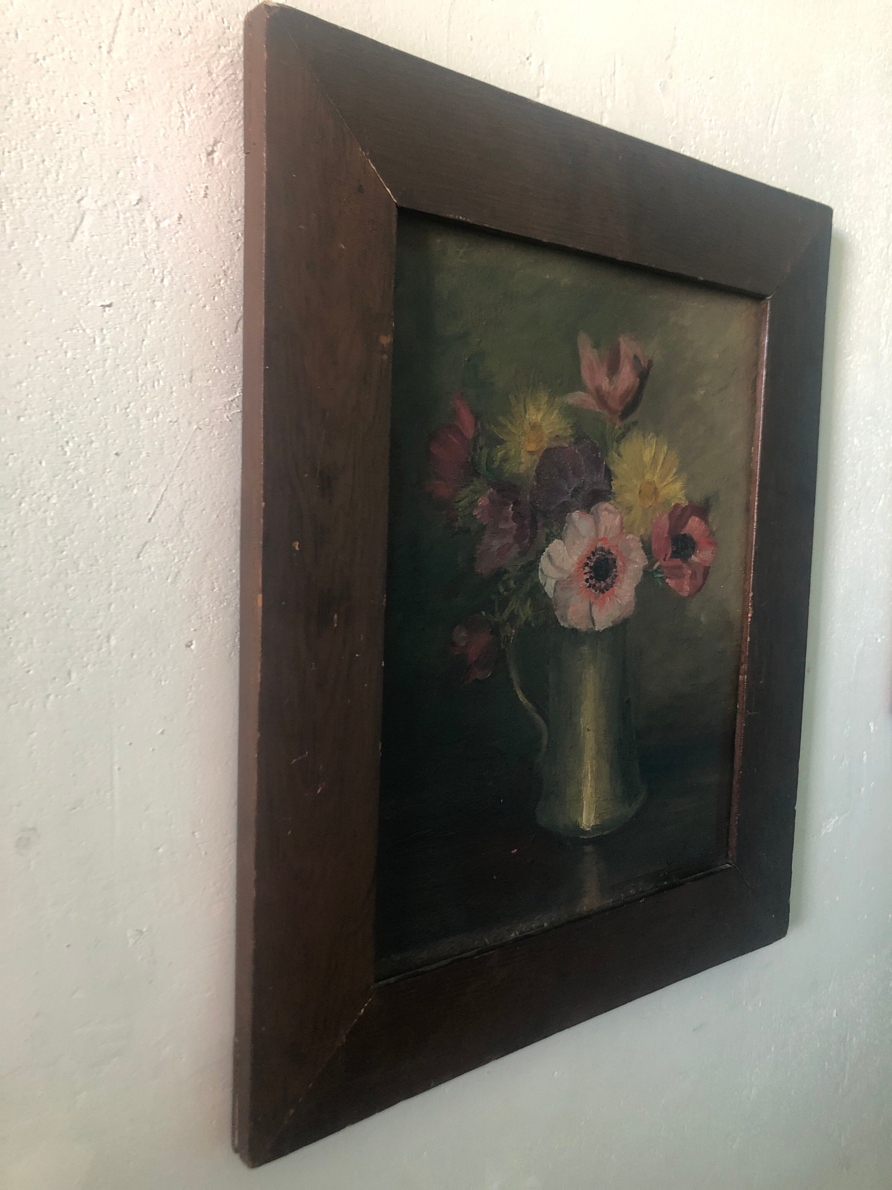 Painting in oil. Signed