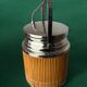 Hollywood Regency rattan ice bucket with tongs, Italy, 1970