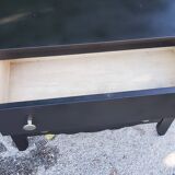 Chest of drawers of the 40s lacquered black 3 drawers