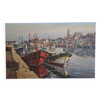 Painting René Huchet Le Croisic Brittany