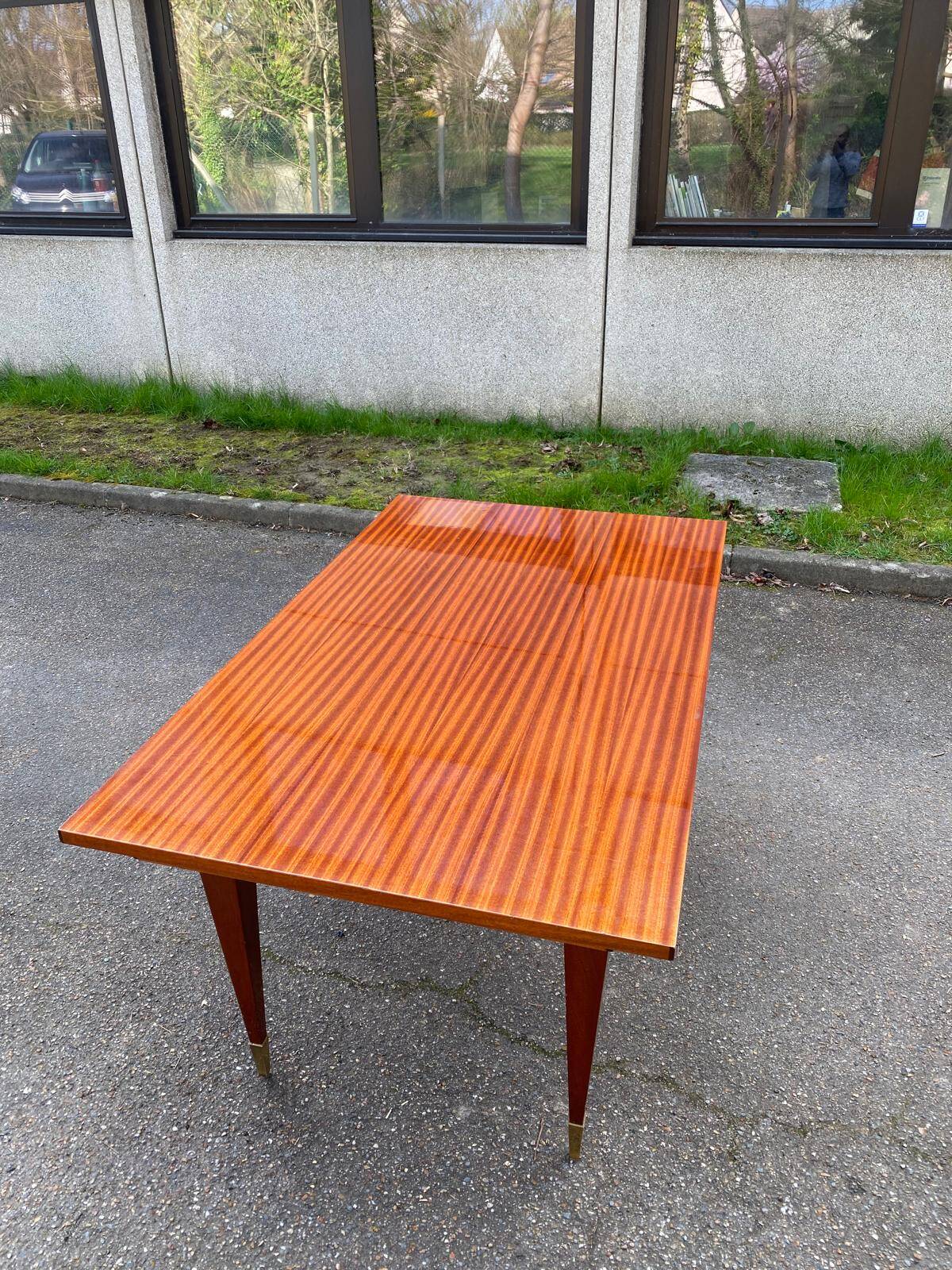 Table à manger scandinave extensible bois et palissandre laquée 230cm
