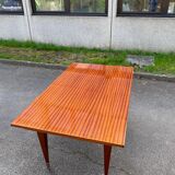 Table à manger scandinave extensible bois et palissandre laquée 230cm