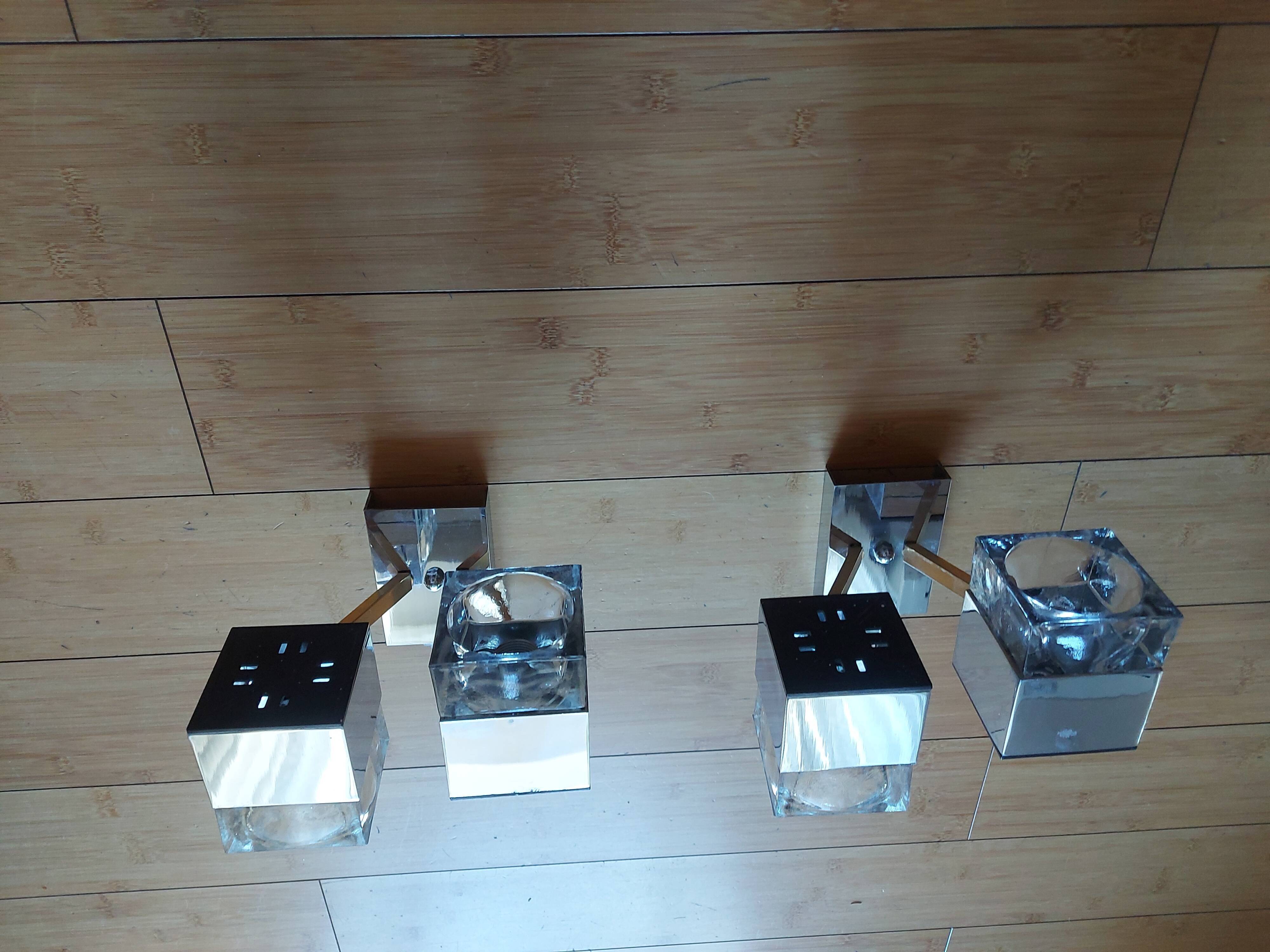 Paire d'appliques années 70, Sciolari