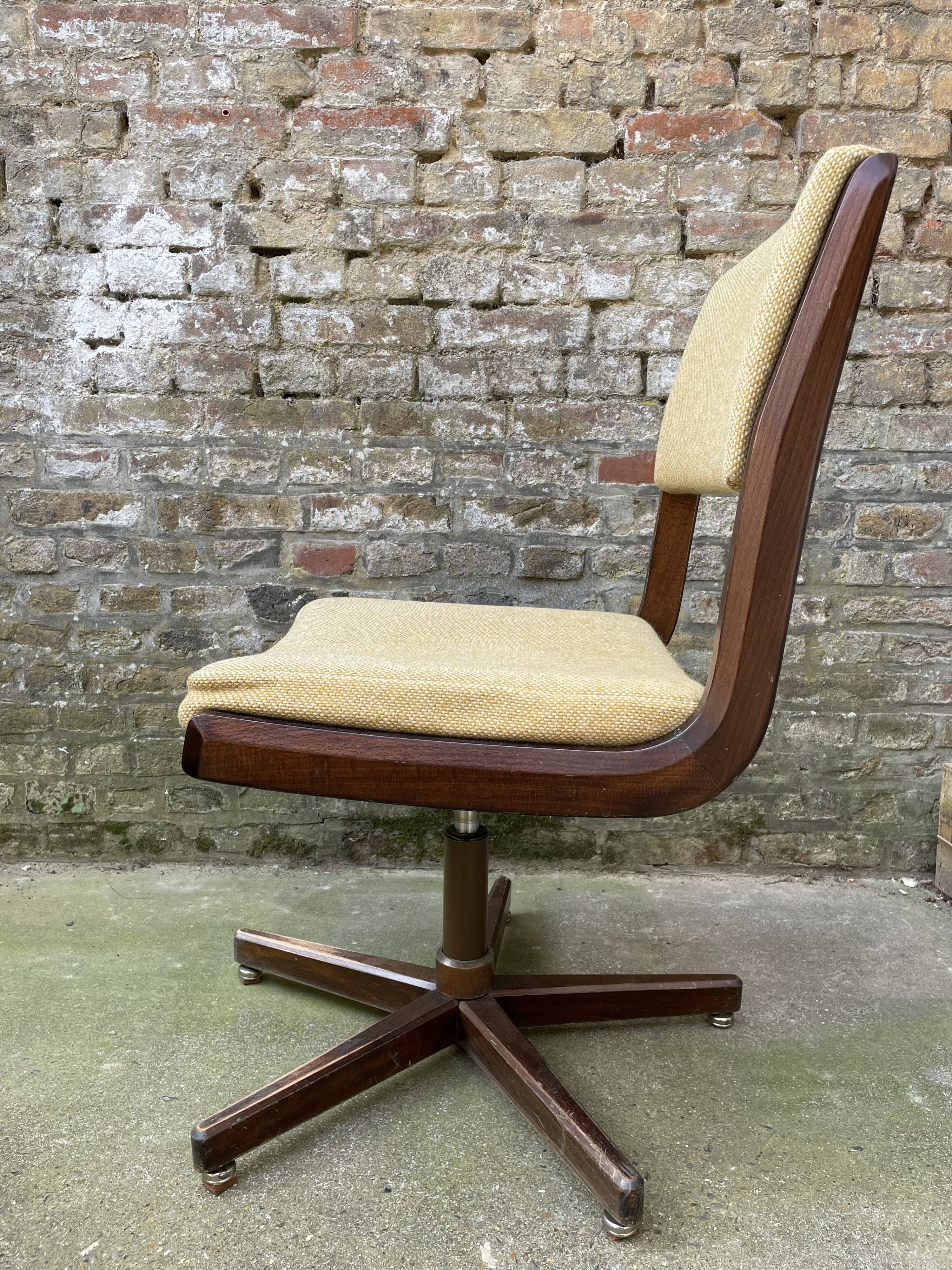 Vintage Scandinavian style swivel office chair