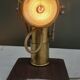 Old acetylene lamp "Lutetia" on wood support