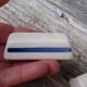 Set of 6 vintage ceramic knife rests in cream and blue.