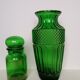 Vase vert en verre ancien
