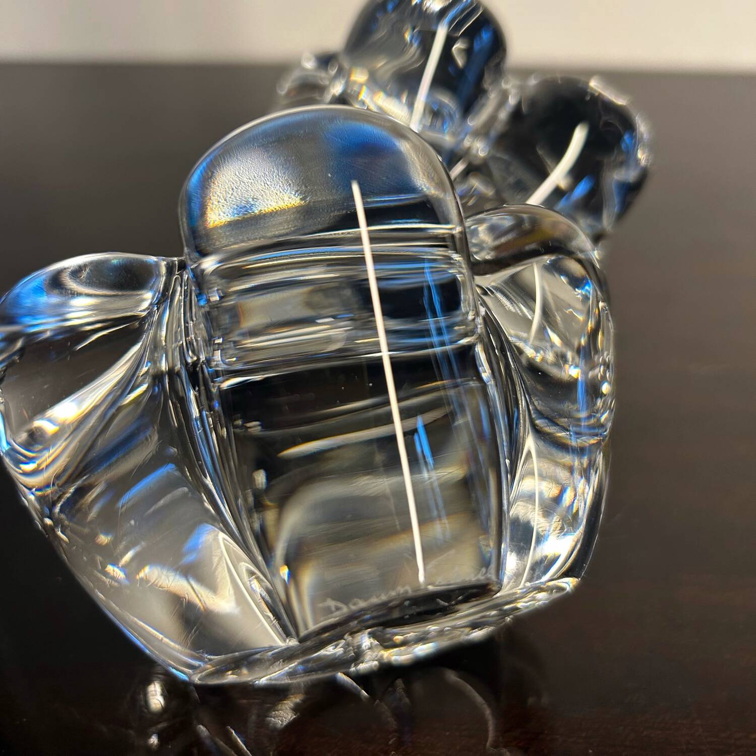 Daum crystal candle holders from the 60s