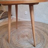 Vintage oak round coffee table
