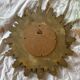 Vintage 1960 sun mirror witch's eye fine gold resin - 26 cm