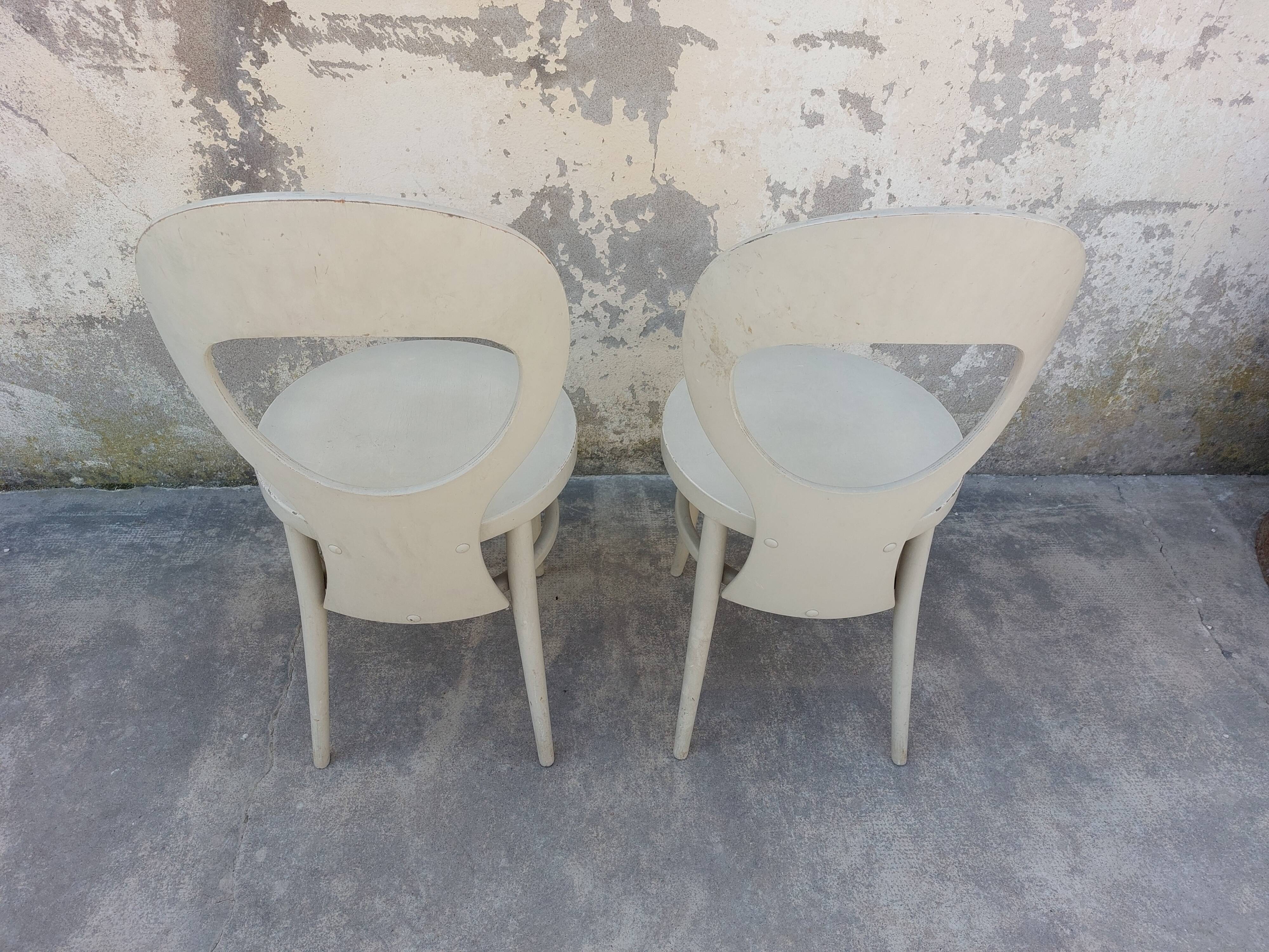 Pair of baumann chairs seagull model