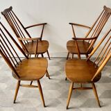Set de 4 chaises de salle à manger en bois par Ercol