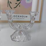 Glass candle holder