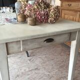 patinated farmhouse table