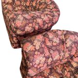 Ensemble de 2 banquettes/fauteuils/sièges fleuris vintage