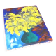 Tableau huile sur toile nature morte bouquet de mimosa