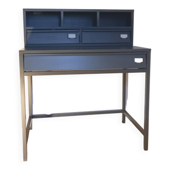 Desk with storage in anthracite gray metal AMPM