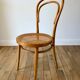 Baumann bistro chair in bent wood and blond wood canning 40s-50s