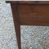 Solid oak desk from the 1930s with spindle legs