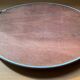 Plateau Art déco miroir aluminium et bois