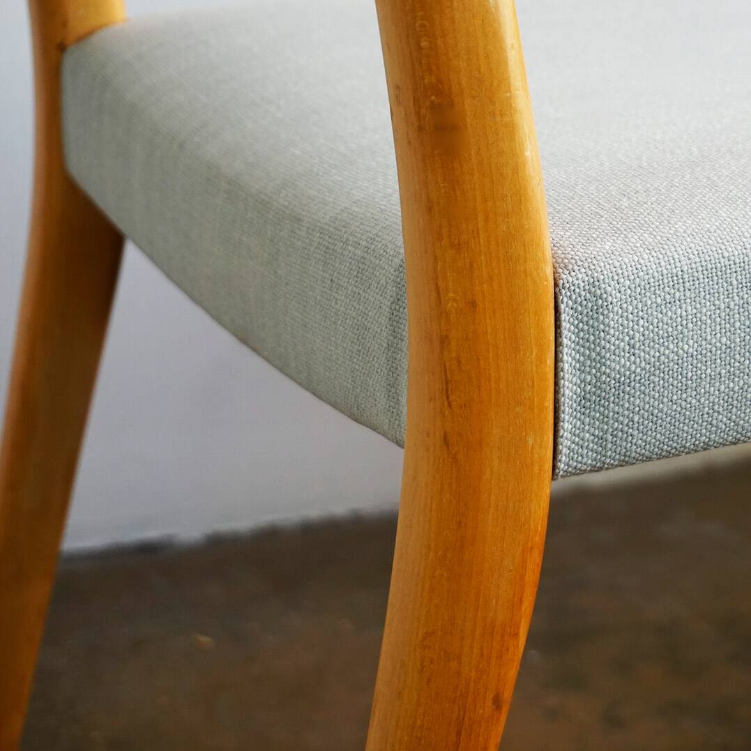 Pair of mid-century Austrian beech dining chairs by Anna Lülja Praun.