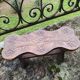 Carved wooden folk art bench