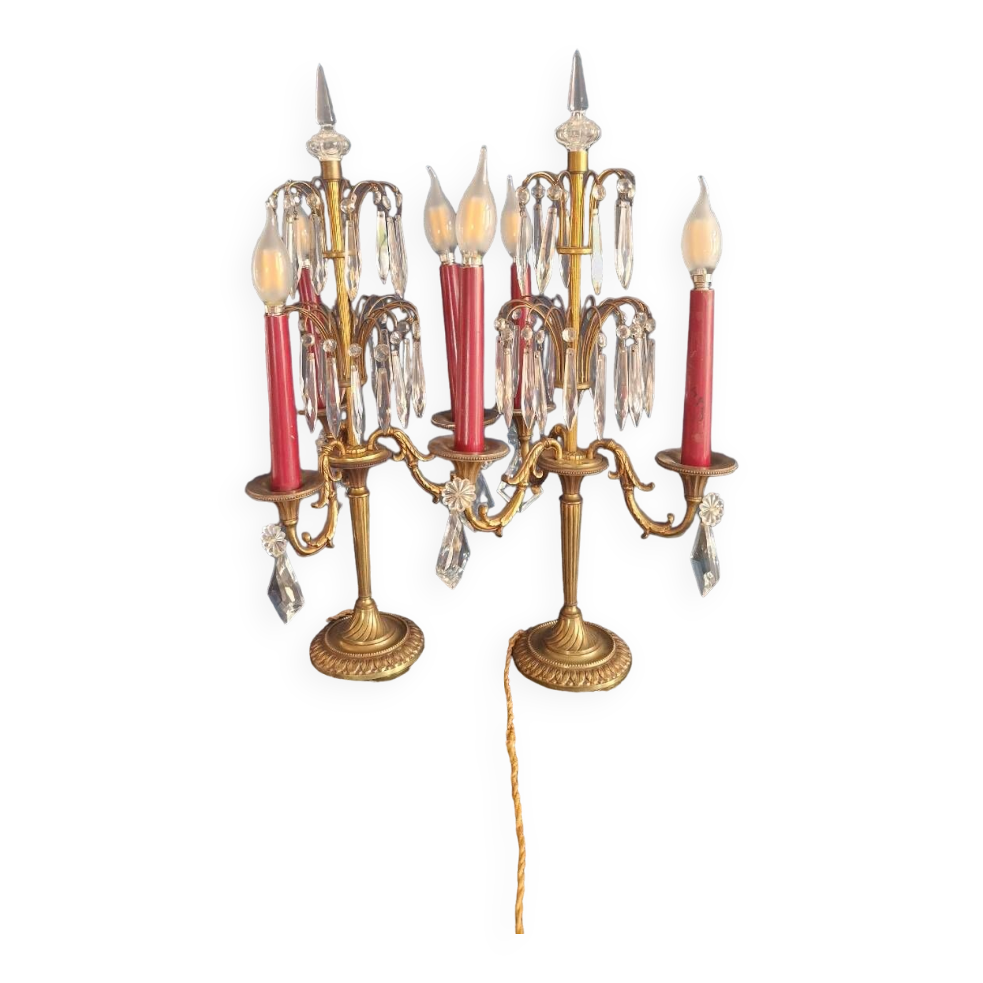 Pair of candlesticks called girandolle