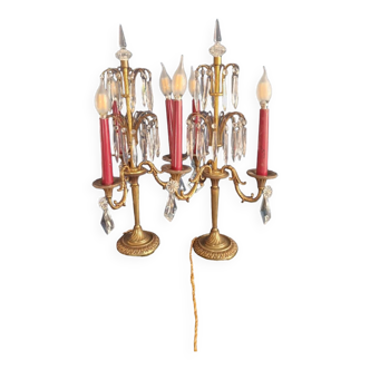 Pair of candlesticks called girandolle