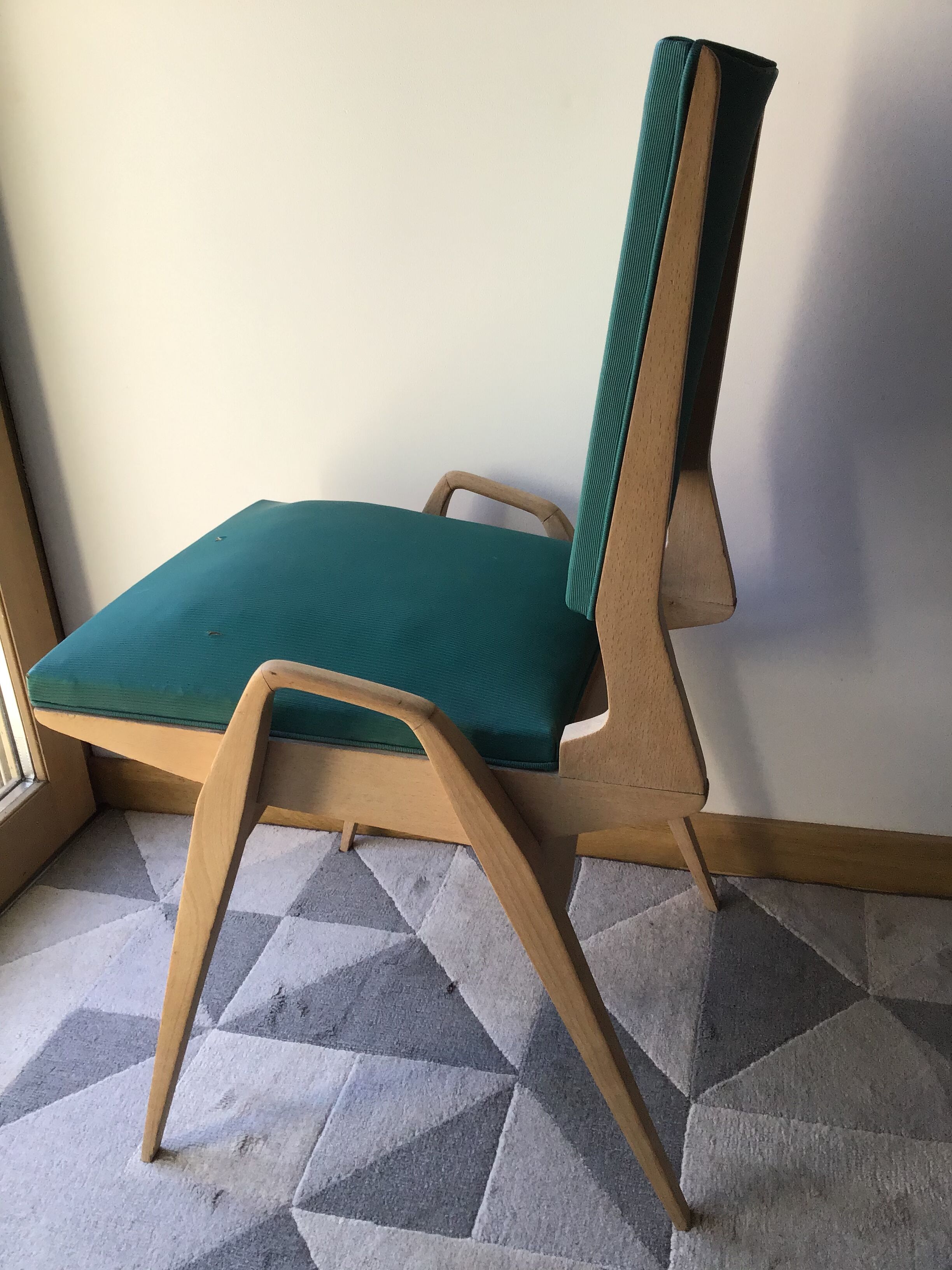 Original chair of Maurice Pre 60s green