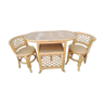 Salon de jardin table + 2 fauteuils