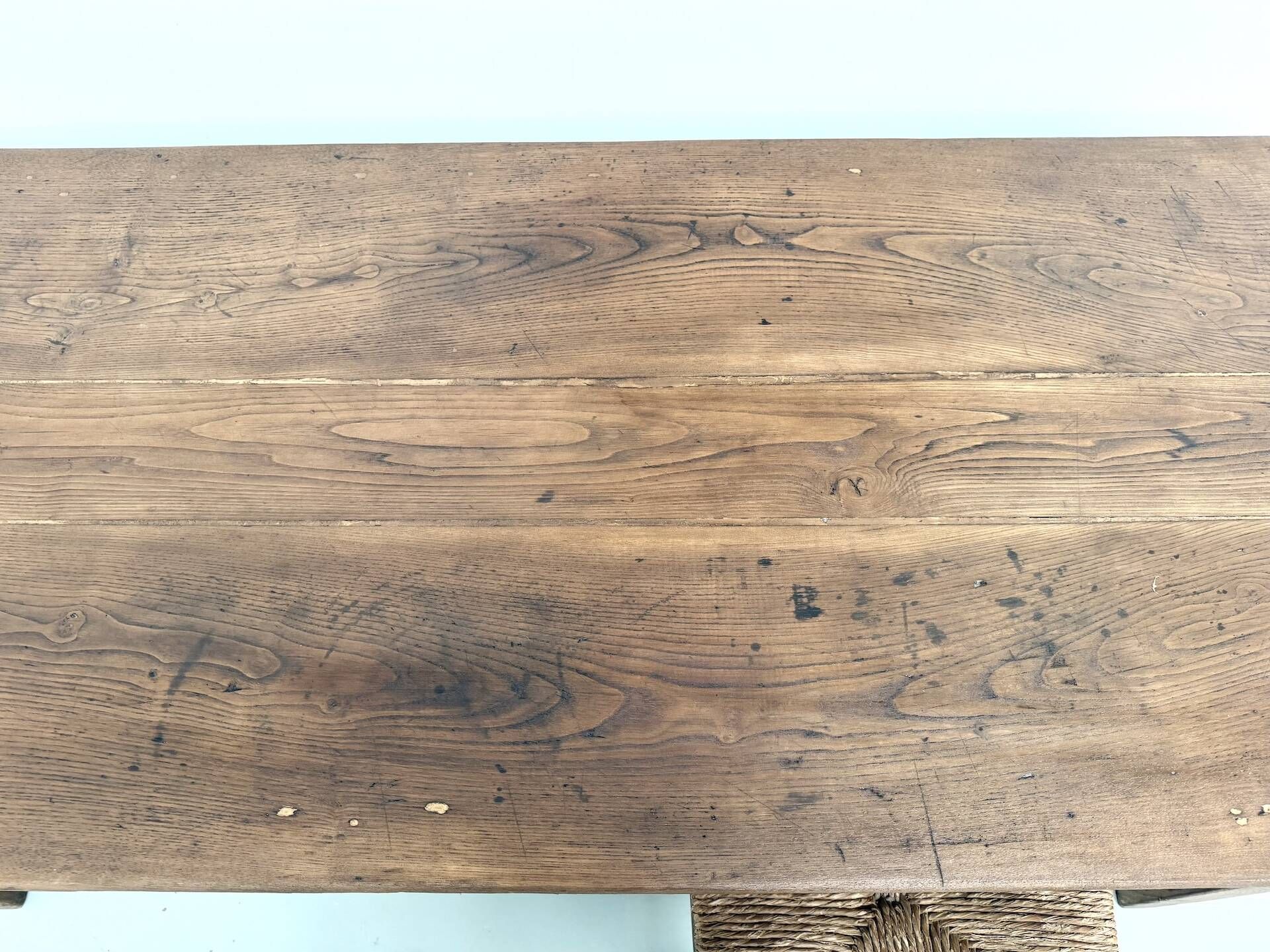 Solid oak farmhouse table, 1930s.