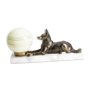 Lampe chien art deco