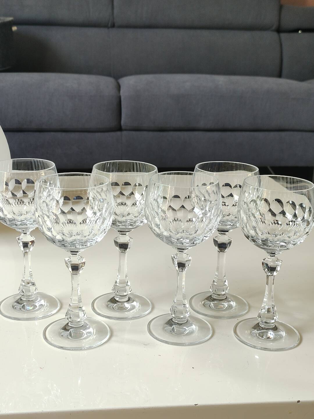 Lot 6. Boule glasses/Allegro model/Christinenhütte-Zwiesel. Tortoiseshell decoration