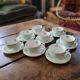 Set of 8 opaque porcelain cups – 1950s