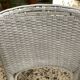 Chaise de jardin en rotin blanche