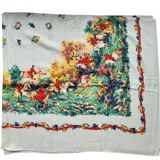 Vintage hunting tablecloth 145x125