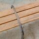 Banc d’écolier métal gris