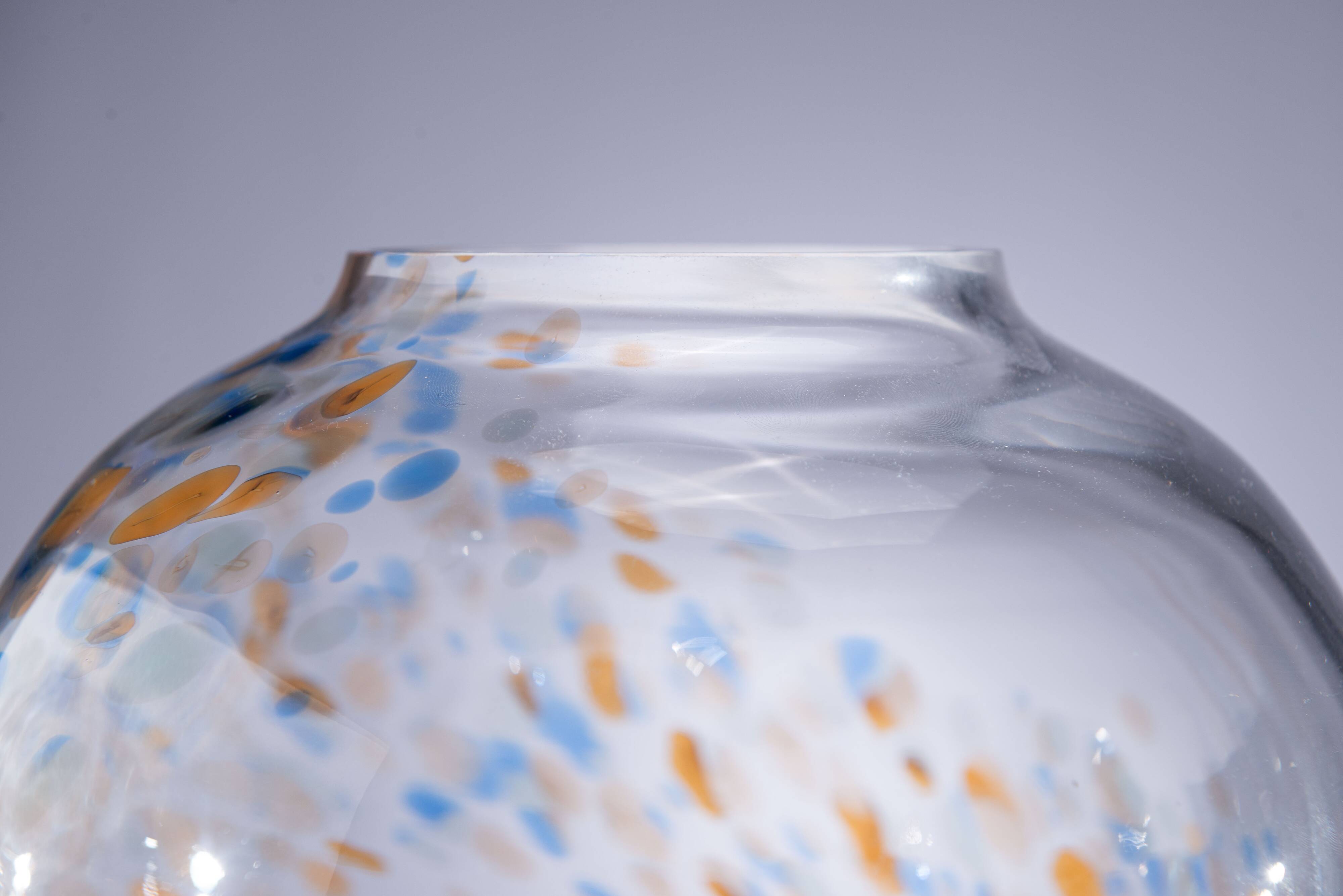 Glass table lamp by Olle Alberius for Orrefors Sweden, 1970s