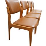 Set of 4 Danish dining chairs, 1970s