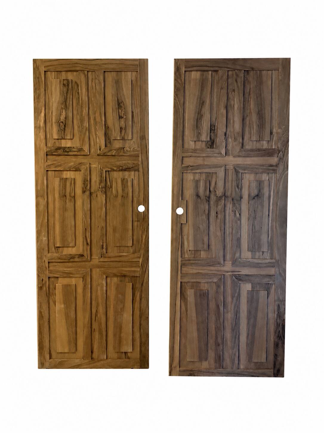 2 sliding doors in solid walnut – Scrigno system – 204 x 72 cm
