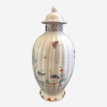 Limoge porcelain baluster vase Le Lys Royal Kakiemon decor
