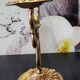 antique candlestick candelabra 2 lights gold metal vintage baroque 22 cm