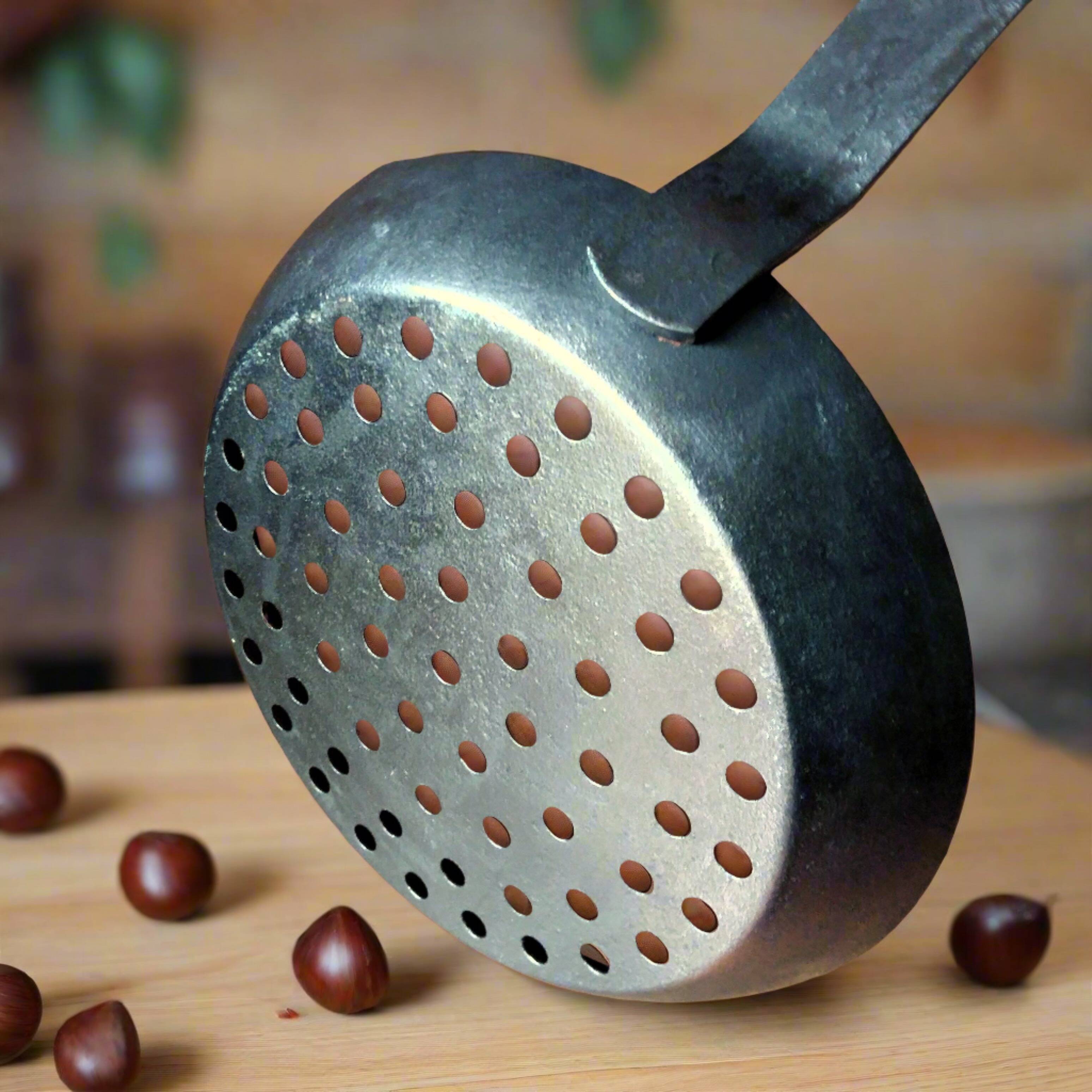 Chestnut Roaster. Extra Long Handled, 3ft/90cms, Chestnut Roasting Pan. Autumn Essentials